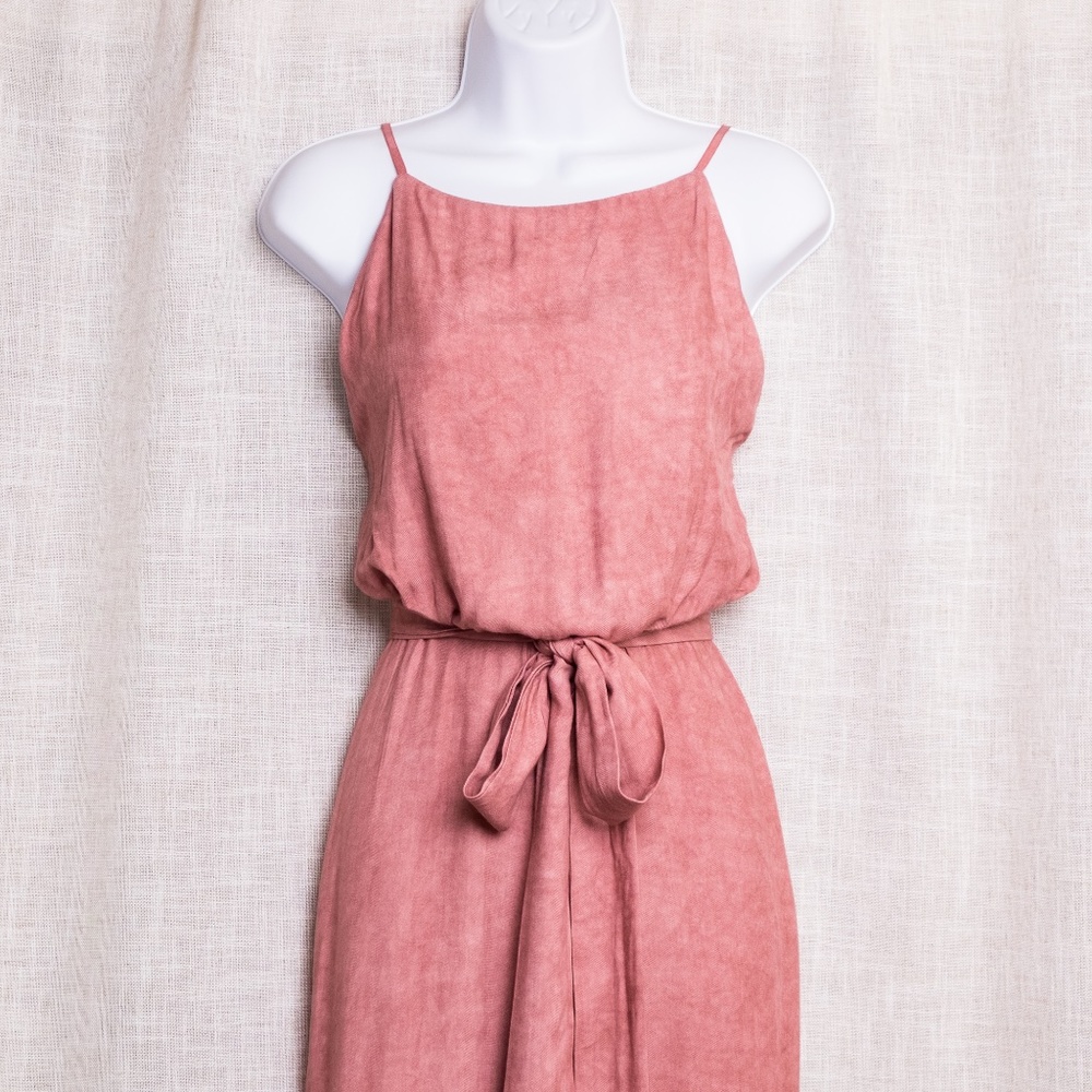 Pink Open-Back Jumpsuit